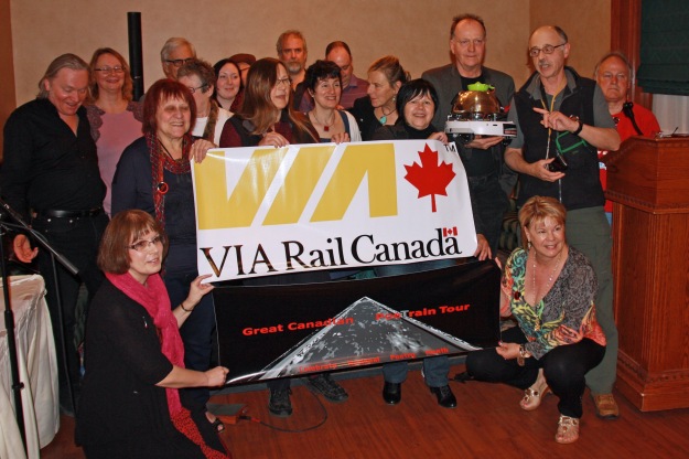 Participants in the Great Canadian PoeTrain Tour 2015 Supplied Photo