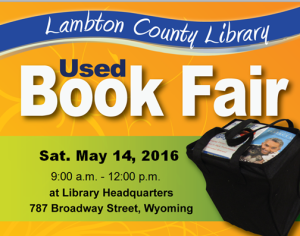 Lambton County Library Used Book Fair May 14, 2016