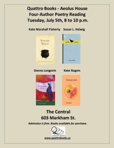 Quattro Book launch poster July 5, 2016 with revised location