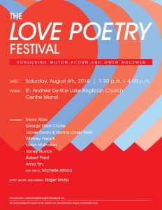 The Love Poetry Festival August 6, 2016