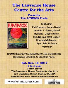 LUMMOX Six Sarnia launch November 18, 2017 at the Lawrence House