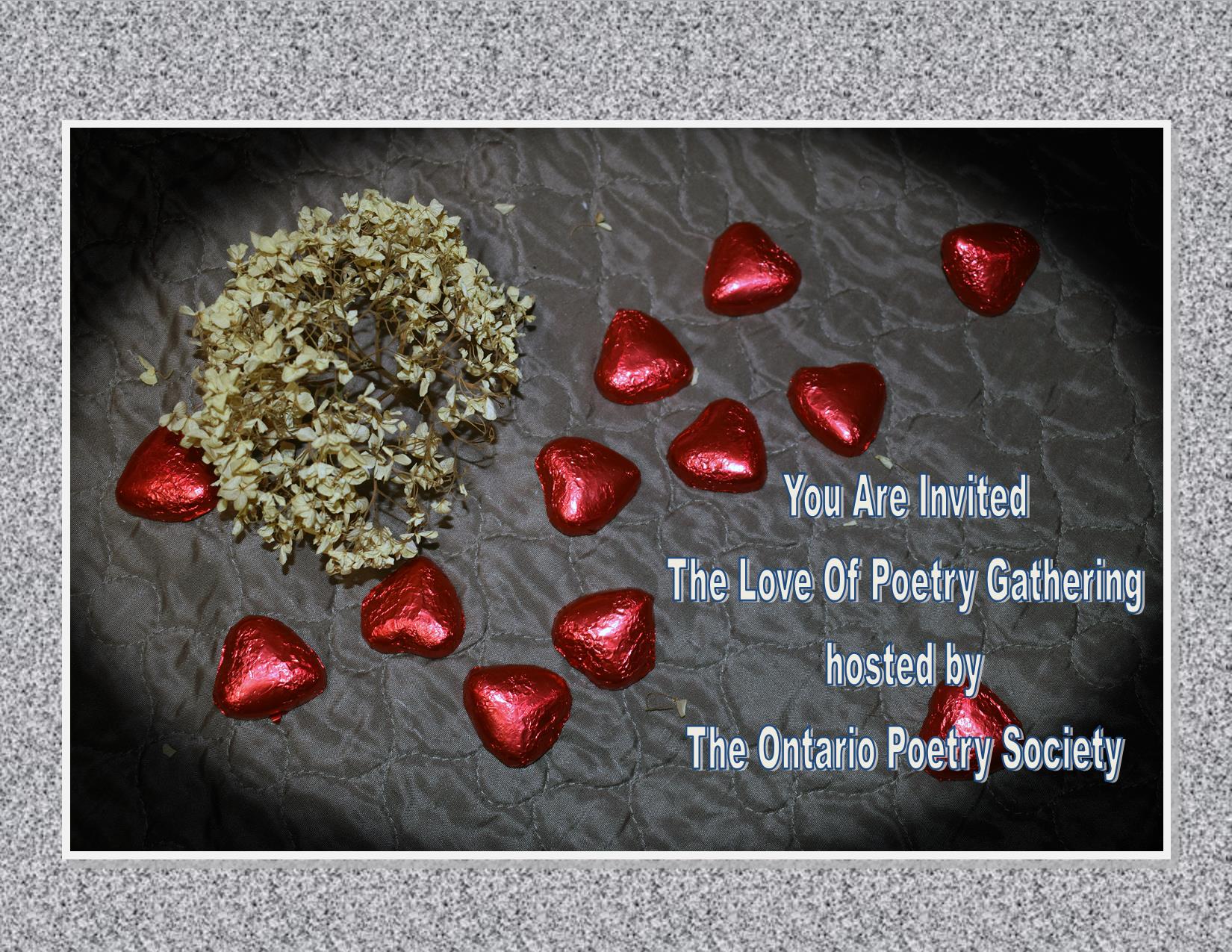 TOPS The Love of Poetry Gathering in North York invite