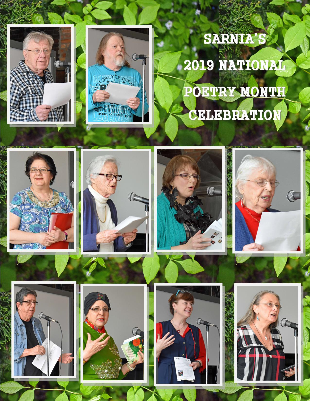 Sarnia's National Poetry Month 2019 with 10 marathon readers